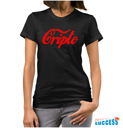 Дамска черна тениска Cripto