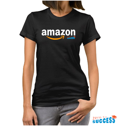 Дамска черна тениска Amazon