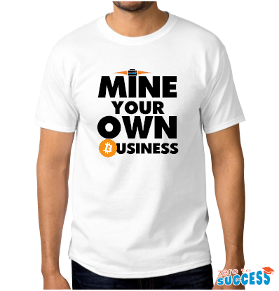 Мъжка бяла тениска Mine your own business