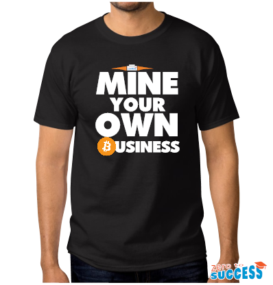 Мъжка черна тениска Mine your own business