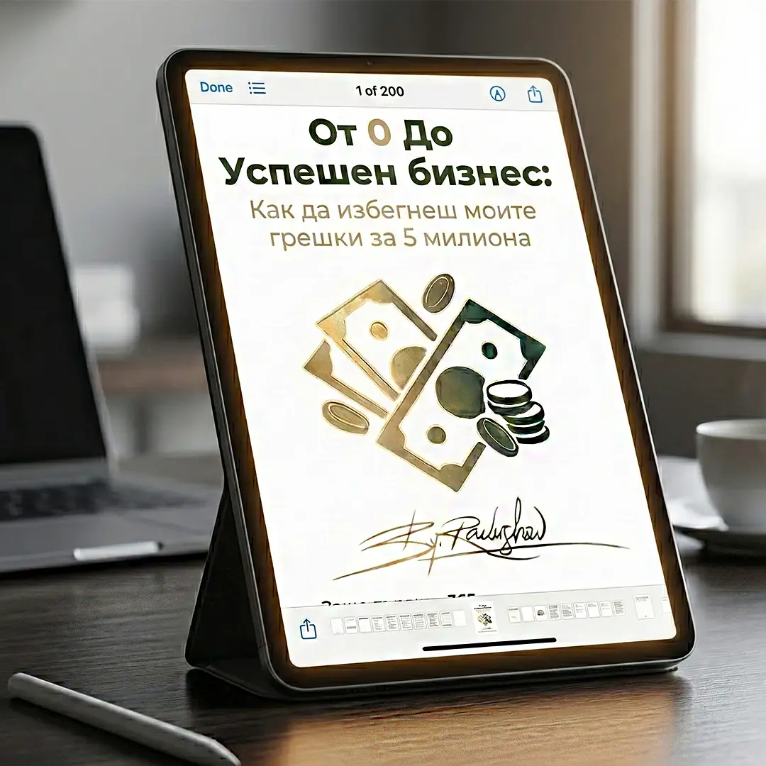 Книгата на Цветан Радушев в електронен вариант: От 0 До Успешен бизнес: Как да избегнеш моите грешки за 5 милиона - Защо първите 365 дни решават всичко