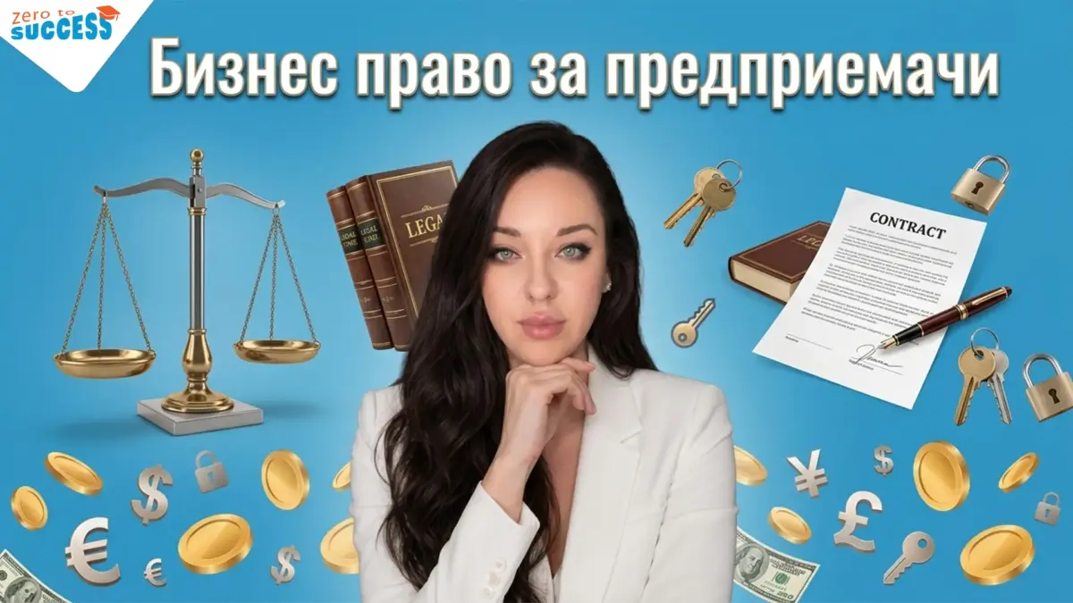 Курс по бизнес право за предприемачи с Цветелина Стоянова в „Академия От 0 До Успех“ и „Бизнес клуб Радушев“